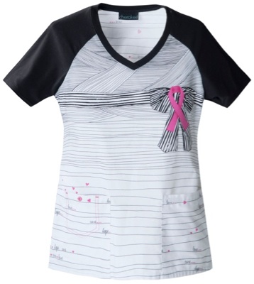 V-Neck Top with Knit Sleeves 2825B